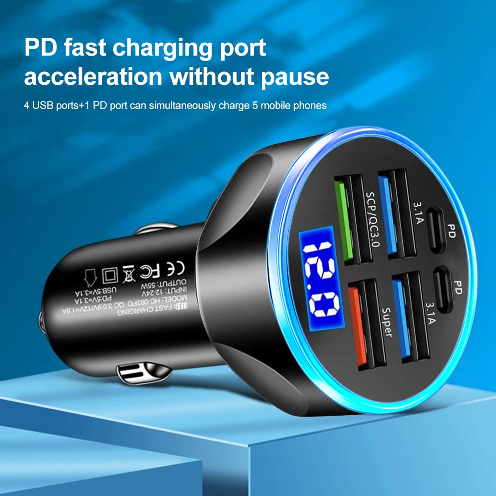 Fast Multi-Port Car Charger