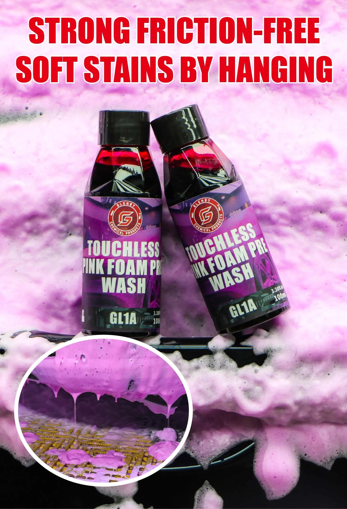 Pink Foaming Car Shampoo