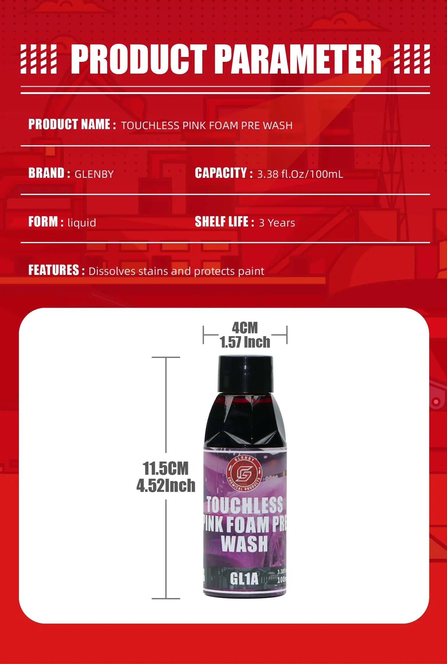 Pink Foaming Car Shampoo