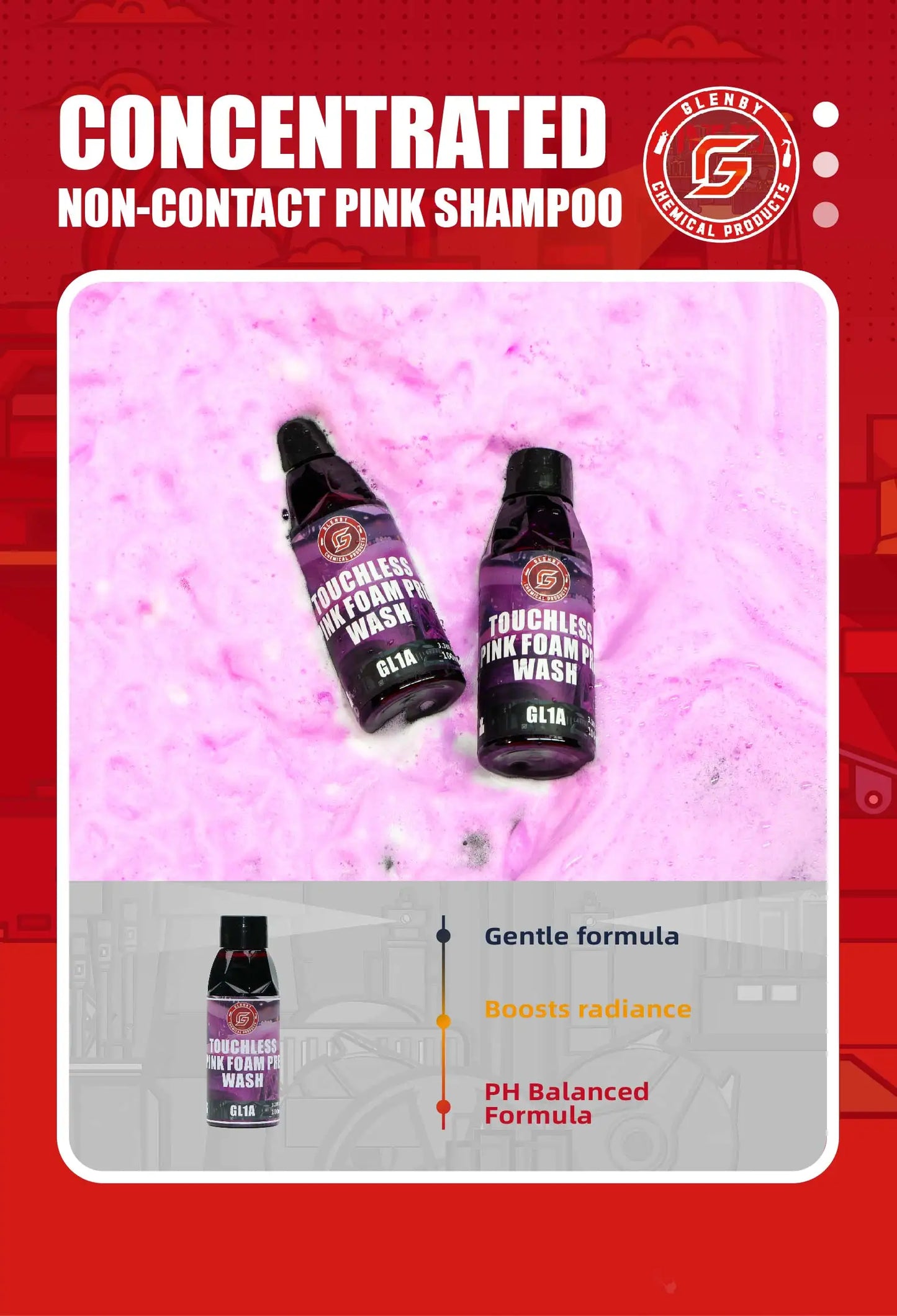 Pink Foaming Car Shampoo