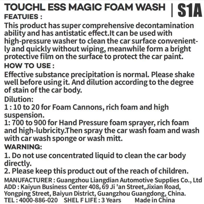 Foaming Car Wash & Wax