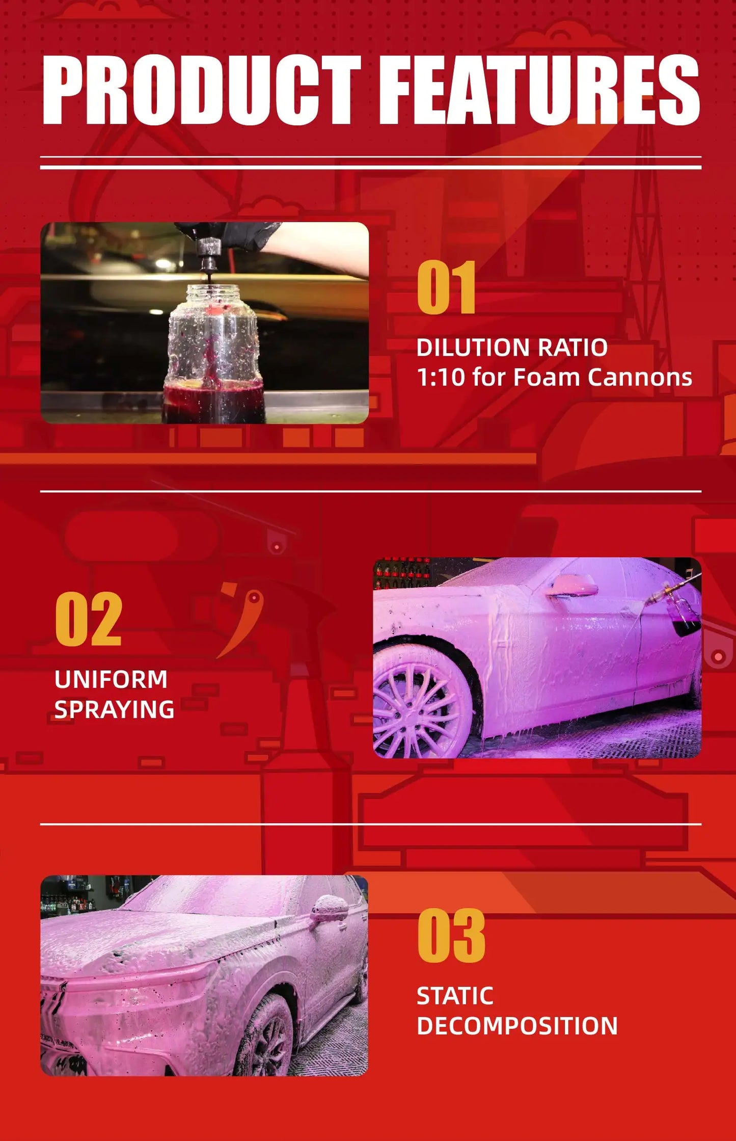 Pink Foaming Car Shampoo
