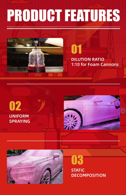 Pink Foaming Car Shampoo