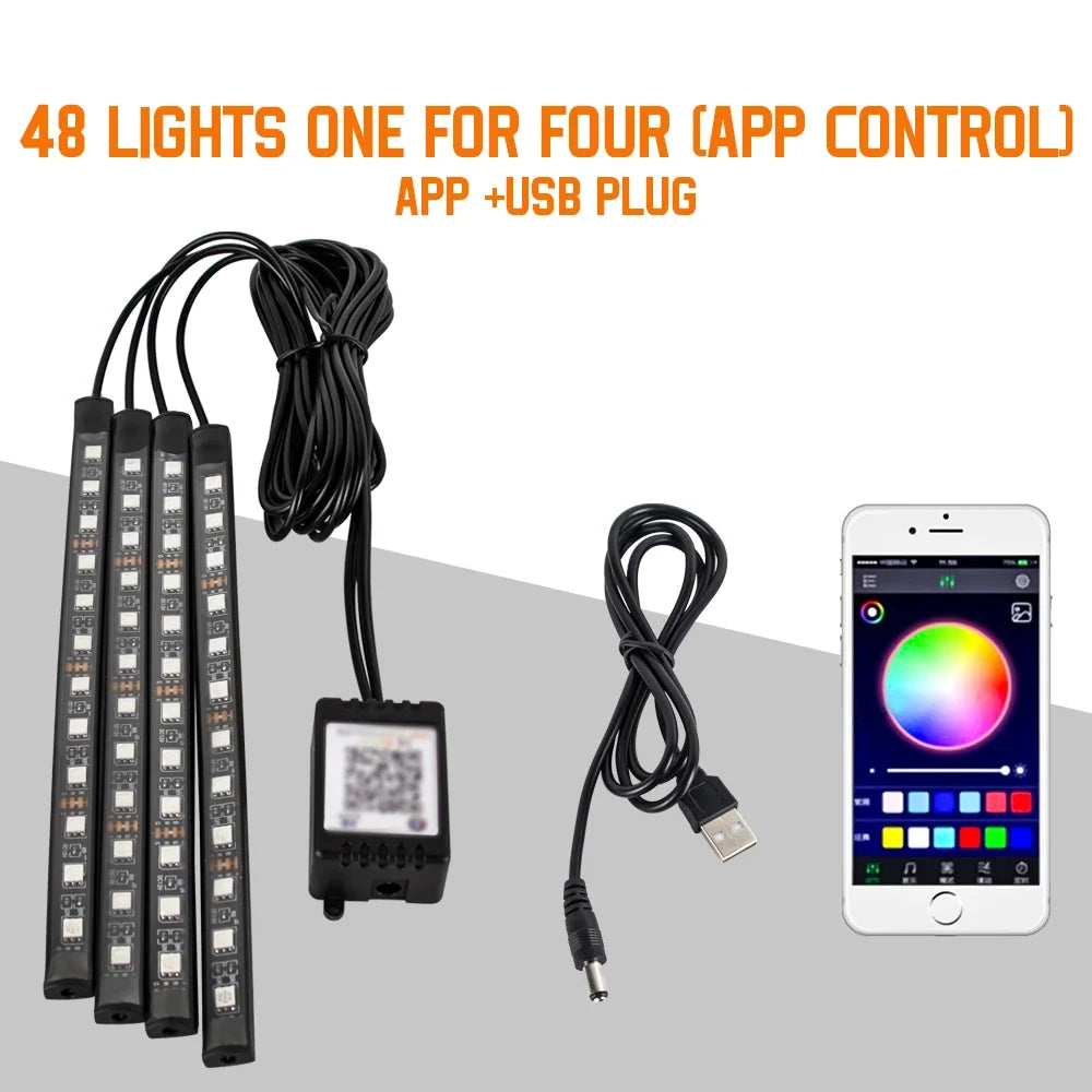 App-Controlled RGB Interior Lights