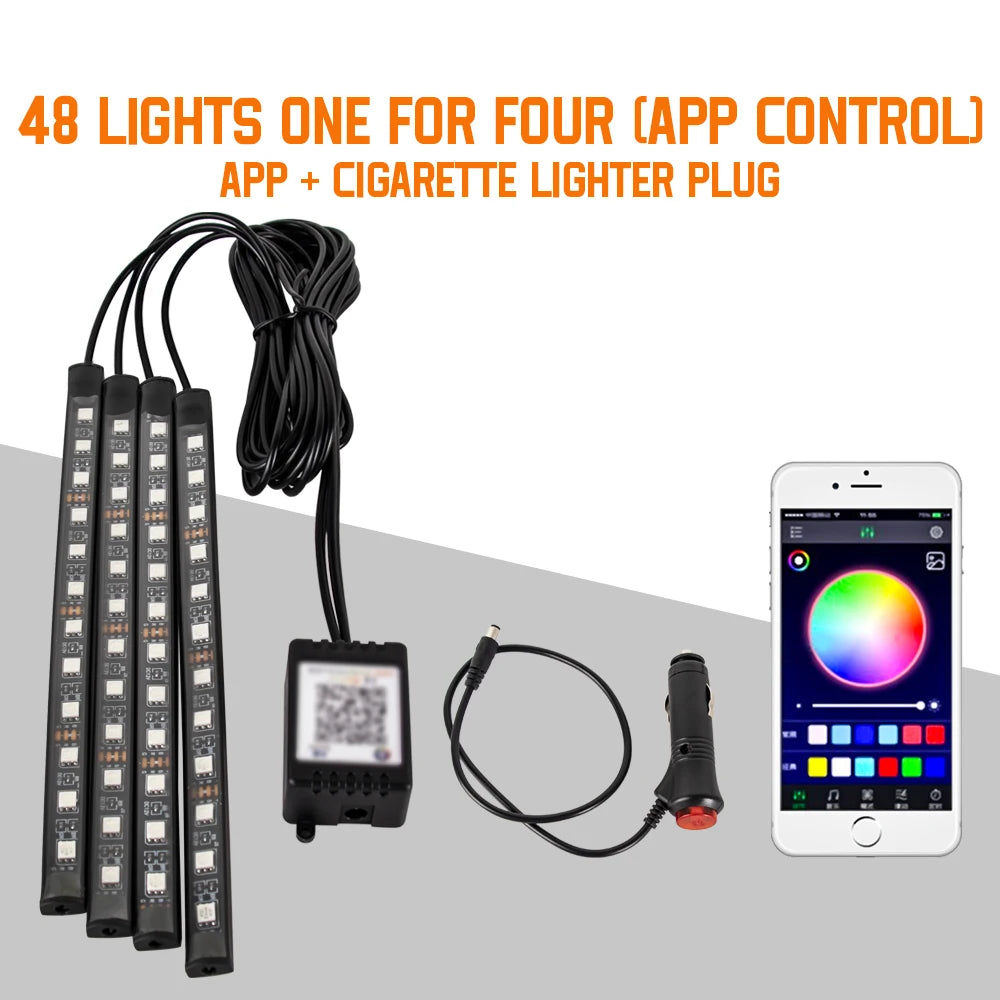 App-Controlled RGB Interior Lights
