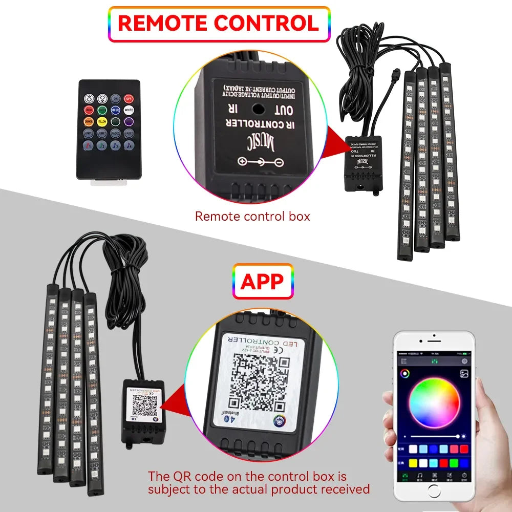 App-Controlled RGB Interior Lights