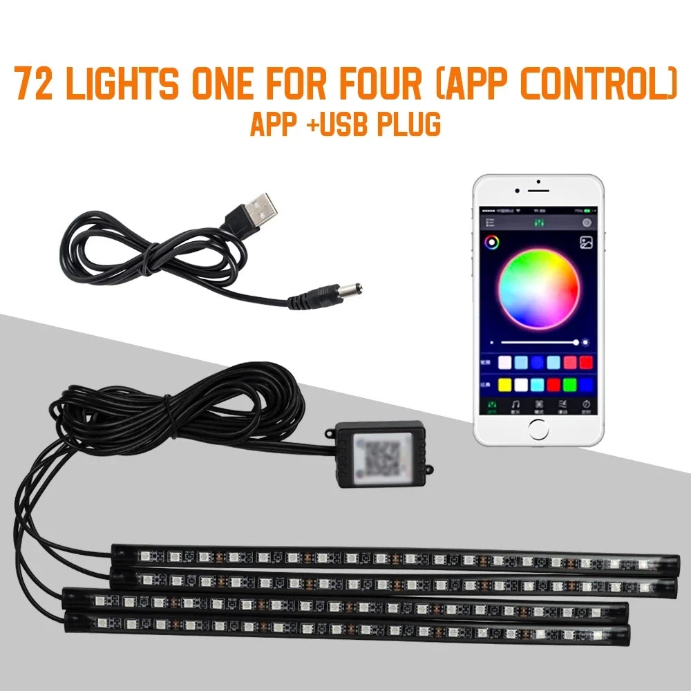 App-Controlled RGB Interior Lights