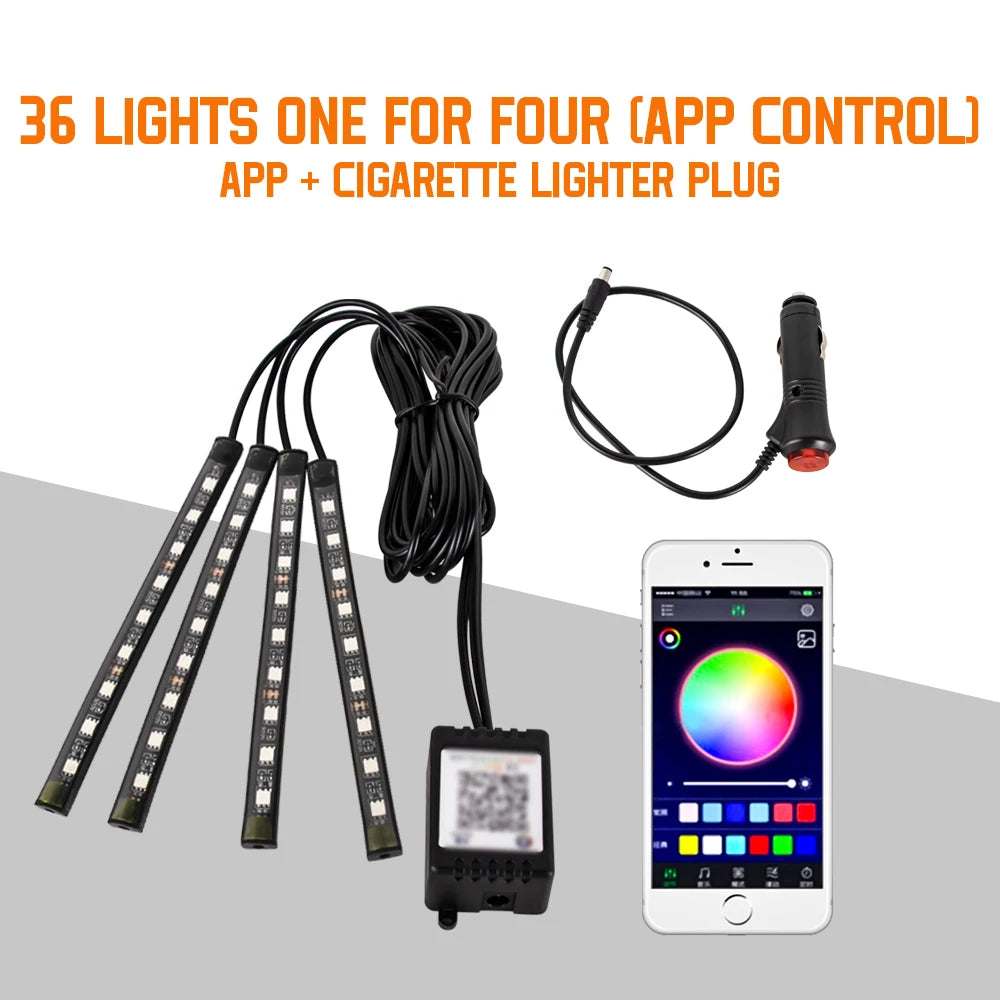 App-Controlled RGB Interior Lights