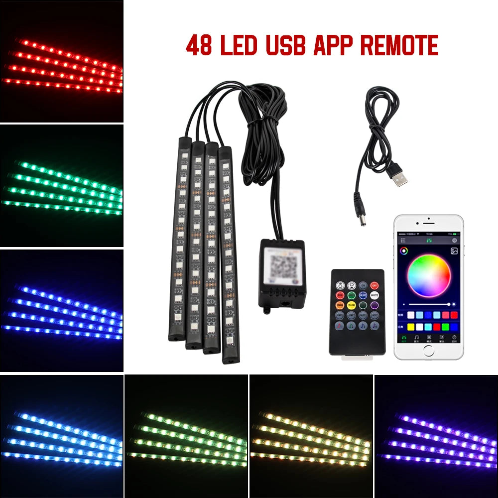 App-Controlled RGB Interior Lights