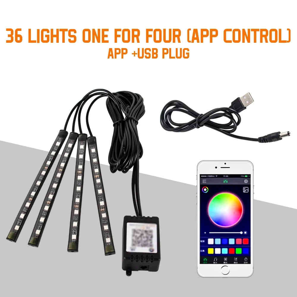 App-Controlled RGB Interior Lights