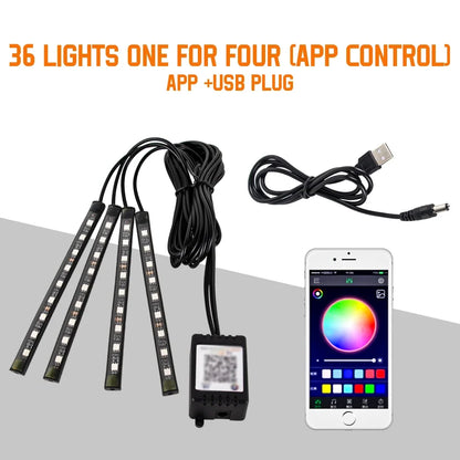 App-Controlled RGB Interior Lights