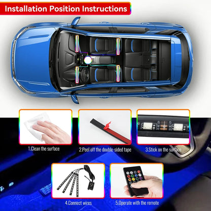 App-Controlled RGB Interior Lights